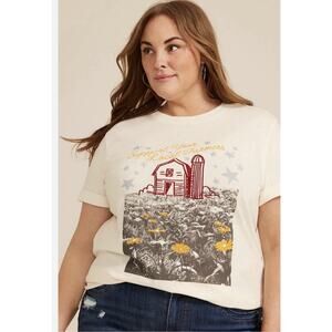 Maurices XL Graphic Short Sleeve Support Your Local Farmers T Shirt Women’s Xl